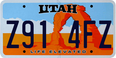 UT license plate Z914FZ