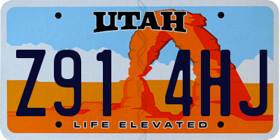 UT license plate Z914HJ