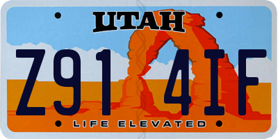 UT license plate Z914IF
