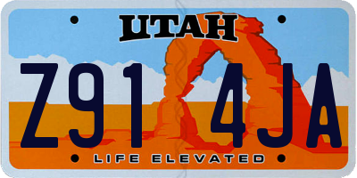 UT license plate Z914JA