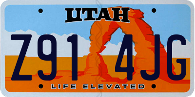 UT license plate Z914JG