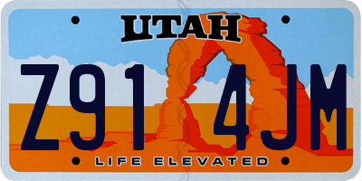 UT license plate Z914JM