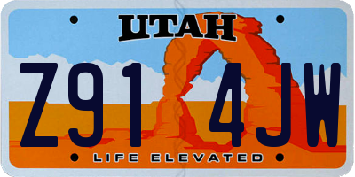 UT license plate Z914JW