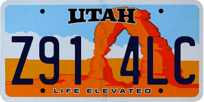 UT license plate Z914LC