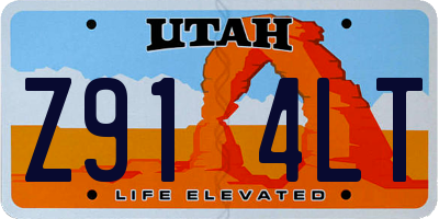 UT license plate Z914LT