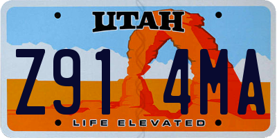 UT license plate Z914MA