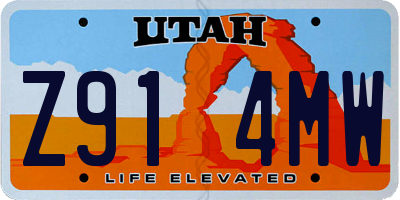 UT license plate Z914MW