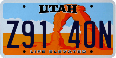 UT license plate Z914ON