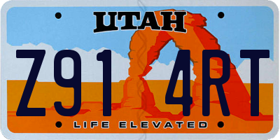 UT license plate Z914RT