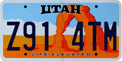UT license plate Z914TM