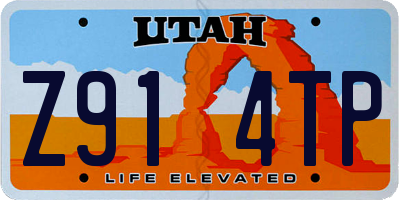 UT license plate Z914TP