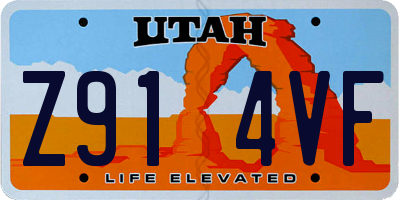 UT license plate Z914VF