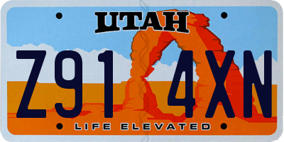 UT license plate Z914XN