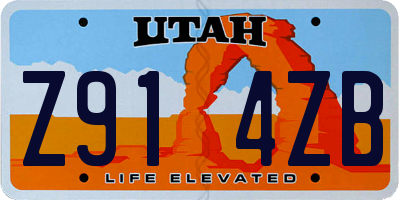 UT license plate Z914ZB