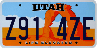 UT license plate Z914ZE