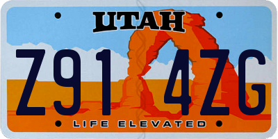 UT license plate Z914ZG