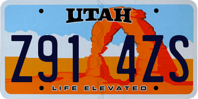 UT license plate Z914ZS