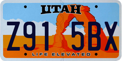 UT license plate Z915BX