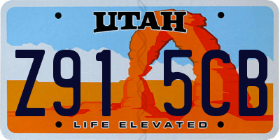 UT license plate Z915CB