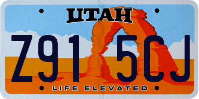 UT license plate Z915CJ