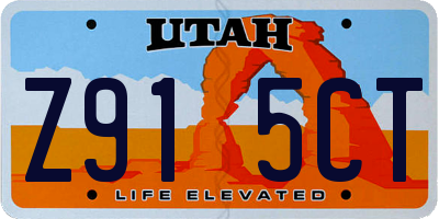 UT license plate Z915CT