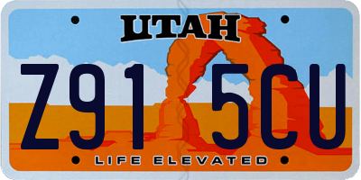 UT license plate Z915CU