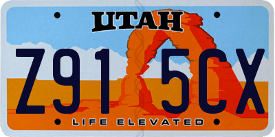 UT license plate Z915CX