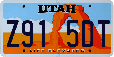 UT license plate Z915DT