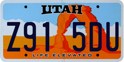 UT license plate Z915DU
