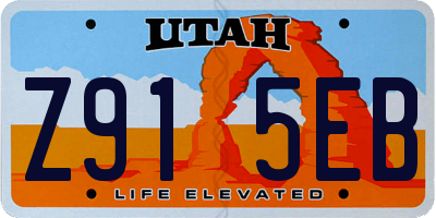 UT license plate Z915EB