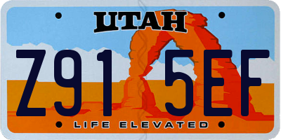 UT license plate Z915EF