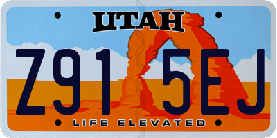 UT license plate Z915EJ