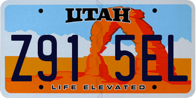 UT license plate Z915EL