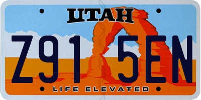 UT license plate Z915EN