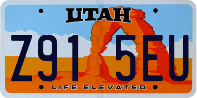 UT license plate Z915EU