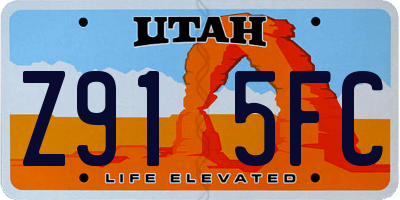 UT license plate Z915FC