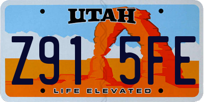 UT license plate Z915FE