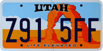 UT license plate Z915FF