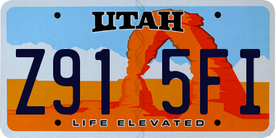 UT license plate Z915FI