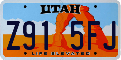 UT license plate Z915FJ