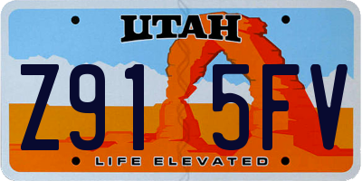 UT license plate Z915FV