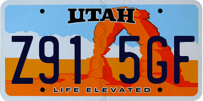 UT license plate Z915GF