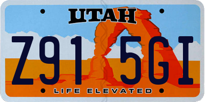 UT license plate Z915GI
