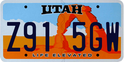 UT license plate Z915GW