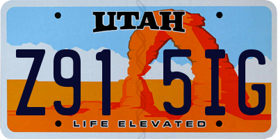 UT license plate Z915IG