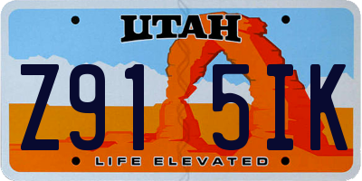 UT license plate Z915IK