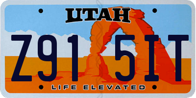 UT license plate Z915IT