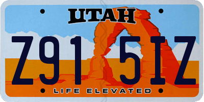 UT license plate Z915IZ