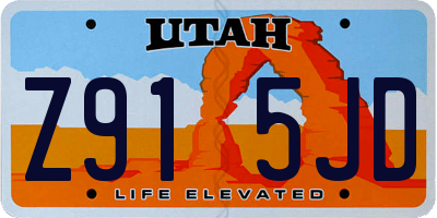 UT license plate Z915JD