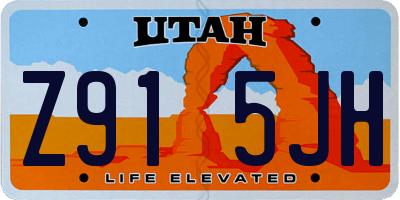 UT license plate Z915JH
